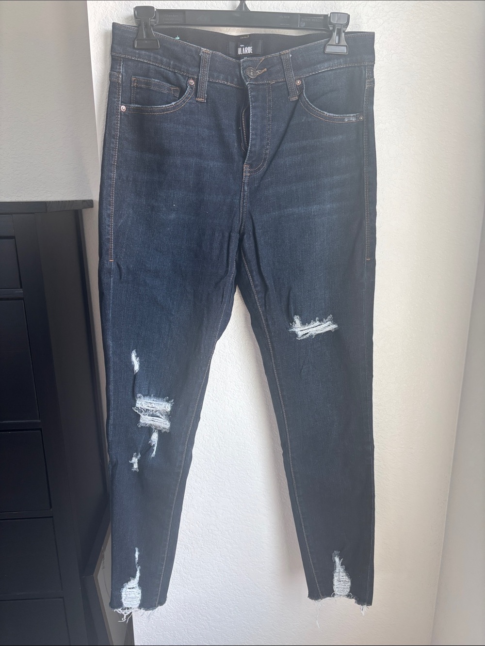 LuLaRoe Dark Blue Distressed Denim Jeans